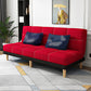 70.87" L √ó 26.77" W √ó 30.31" H Biscuit Back Sofa Foldable Armless Couch Red-Black Linen Blend Clearhalo 'furn' 'furn_sofas' 'Furniture' 'furniture_sofas' 'Living Room Furniture' 'Sofa' 'sofas' 4882840