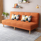70.87" L √ó 26.77" W √ó 30.31" H Biscuit Back Sofa Foldable Armless Couch Orange Yellow Linen Blend Clearhalo 'furn' 'furn_sofas' 'Furniture' 'furniture_sofas' 'Living Room Furniture' 'Sofa' 'sofas' 4882843