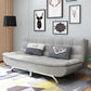 74.80" L √ó 33.46" W √ó 35.43" H Biscuit Back Couch Armless Sofa with Hair Pin Legs Grey Linen Blend Clearhalo 'furn' 'furn_sofas' 'Furniture' 'furniture_sofas' 'Living Room Furniture' 'Sofa' 'sofas' 4882860