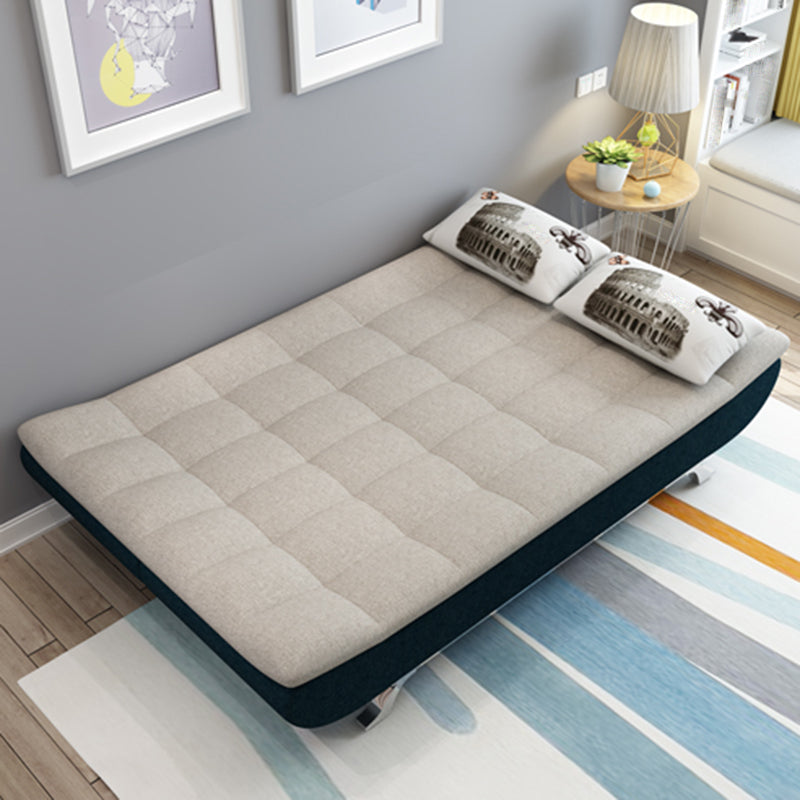 74.80" L √ó 33.46" W √ó 35.43" H Biscuit Back Couch Armless Sofa with Hair Pin Legs Clearhalo 'furn' 'furn_sofas' 'Furniture' 'furniture_sofas' 'Living Room Furniture' 'Sofa' 'sofas' 4882862