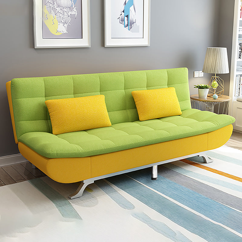 74.80" L √ó 33.46" W √ó 35.43" H Biscuit Back Couch Armless Sofa with Hair Pin Legs Clearhalo 'furn' 'furn_sofas' 'Furniture' 'furniture_sofas' 'Living Room Furniture' 'Sofa' 'sofas' 4882863