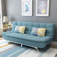 74.80" L √ó 33.46" W √ó 35.43" H Biscuit Back Couch Armless Sofa with Hair Pin Legs Blue Linen Blend Clearhalo 'furn' 'furn_sofas' 'Furniture' 'furniture_sofas' 'Living Room Furniture' 'Sofa' 'sofas' 4882864