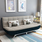 74.80" L √ó 33.46" W √ó 35.43" H Biscuit Back Couch Armless Sofa with Hair Pin Legs Gray-Blue Linen Blend Clearhalo 'furn' 'furn_sofas' 'Furniture' 'furniture_sofas' 'Living Room Furniture' 'Sofa' 'sofas' 4882870