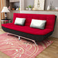74.80" L √ó 33.46" W √ó 35.43" H Biscuit Back Couch Armless Sofa with Hair Pin Legs Red-Black Linen Blend Clearhalo 'furn' 'furn_sofas' 'Furniture' 'furniture_sofas' 'Living Room Furniture' 'Sofa' 'sofas' 4882878