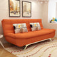 74.80" L√ó 34.65" W √ó 35.43" H Linen Slipcovered Couch Armless Sofa with Biscuit Back Orange Clearhalo 'furn' 'furn_sofas' 'Furniture' 'furniture_sofas' 'Living Room Furniture' 'Sofa' 'sofas' 4882887