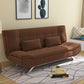 74.80" L√ó 34.65" W √ó 35.43" H Linen Slipcovered Couch Armless Sofa with Biscuit Back Brown Clearhalo 'furn' 'furn_sofas' 'Furniture' 'furniture_sofas' 'Living Room Furniture' 'Sofa' 'sofas' 4882892