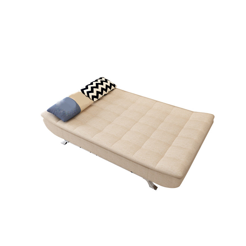 74.80" L√ó 34.65" W √ó 35.43" H Linen Slipcovered Couch Armless Sofa with Biscuit Back Clearhalo 'furn' 'furn_sofas' 'Furniture' 'furniture_sofas' 'Living Room Furniture' 'Sofa' 'sofas' 4882896