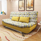 74.80" L√ó 34.65" W √ó 35.43" H Linen Slipcovered Couch Armless Sofa with Biscuit Back Yellow White Clearhalo 'furn' 'furn_sofas' 'Furniture' 'furniture_sofas' 'Living Room Furniture' 'Sofa' 'sofas' 4882910