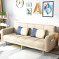 Modern Linen Tufted Sofa Bed 31"H Convertible Sofa with Square Arm 79"L x 24"W x 31"H Off-White Clearhalo 'furn' 'furn_sofas' 'Furniture' 'furniture_sofas' 'Living Room Furniture' 'Sofa' 'sofas' 4882914