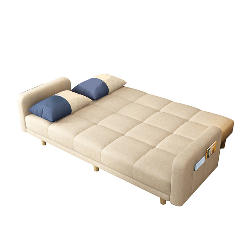 Modern Linen Tufted Sofa Bed 31"H Convertible Sofa with Square Arm Clearhalo 'furn' 'furn_sofas' 'Furniture' 'furniture_sofas' 'Living Room Furniture' 'Sofa' 'sofas' 4882924