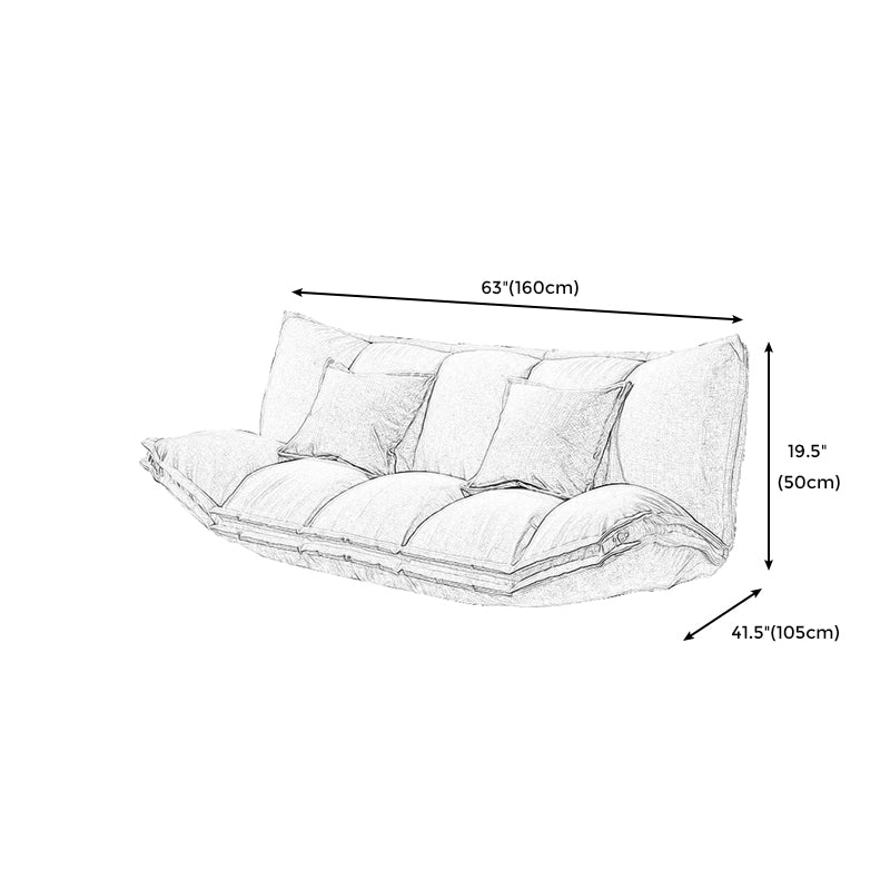 Contemporary Tight Back Convertible Sleeper Sofa Solid Color Fabric Armless Sofa Clearhalo 'furn' 'furn_sofas' 'Furniture' 'furniture_sofas' 'Living Room Furniture' 'Sofa' 'sofas' 4882947