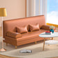 Modern Cotton-Blend/Faux Leather Convertible Sofa 33"H Armless Sofa for Living Room Orange Clearhalo 'furn' 'furn_sofas' 'Furniture' 'furniture_sofas' 'Living Room Furniture' 'Sofa' 'sofas' 4882958