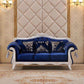 Traditional Tufted Rolled Arm Settee Slipcovered Sofa for Three People Dark Blue Gray-White Clearhalo 'furn' 'furn_sofas' 'Furniture' 'furniture_sofas' 'Living Room Furniture' 'Sofa' 'sofas' 4882982