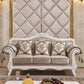 Traditional Tufted Rolled Arm Settee Slipcovered Sofa for Three People White Yellow Clearhalo 'furn' 'furn_sofas' 'Furniture' 'furniture_sofas' 'Living Room Furniture' 'Sofa' 'sofas' 4882987