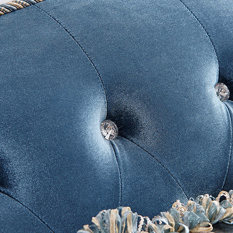 Traditional Tufted Rolled Arm Settee Slipcovered Sofa for Three People Clearhalo 'furn' 'furn_sofas' 'Furniture' 'furniture_sofas' 'Living Room Furniture' 'Sofa' 'sofas' 4882992