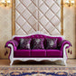 Traditional Tufted Rolled Arm Settee Slipcovered Sofa for Three People Rose Red-White Clearhalo 'furn' 'furn_sofas' 'Furniture' 'furniture_sofas' 'Living Room Furniture' 'Sofa' 'sofas' 4882998