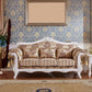 Traditional Tufted Rolled Arm Settee Slipcovered Sofa for Three People White-Yellow Clearhalo 'furn' 'furn_sofas' 'Furniture' 'furniture_sofas' 'Living Room Furniture' 'Sofa' 'sofas' 4883008