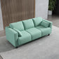 Modern Faux Leather/Linen Sofa Square Arm Couch for Living Room 78.7"L x 27.6"W x 29.5"H Mint Green Clearhalo 'furn' 'furn_sofas' 'Furniture' 'furniture_sofas' 'Living Room Furniture' 'Sofa' 'sofas' 4883030