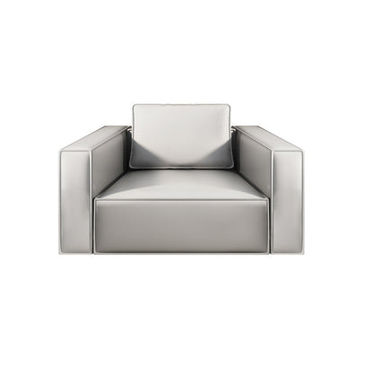 Stain-Resistant Stationary Faux Leather Sofa Living Room Square Arm Couch 39"L x 39"W x 26"H Clearhalo 'furn' 'furn_sofas' 'Furniture' 'furniture_sofas' 'Living Room Furniture' 'Sofa' 'sofas' 4883041