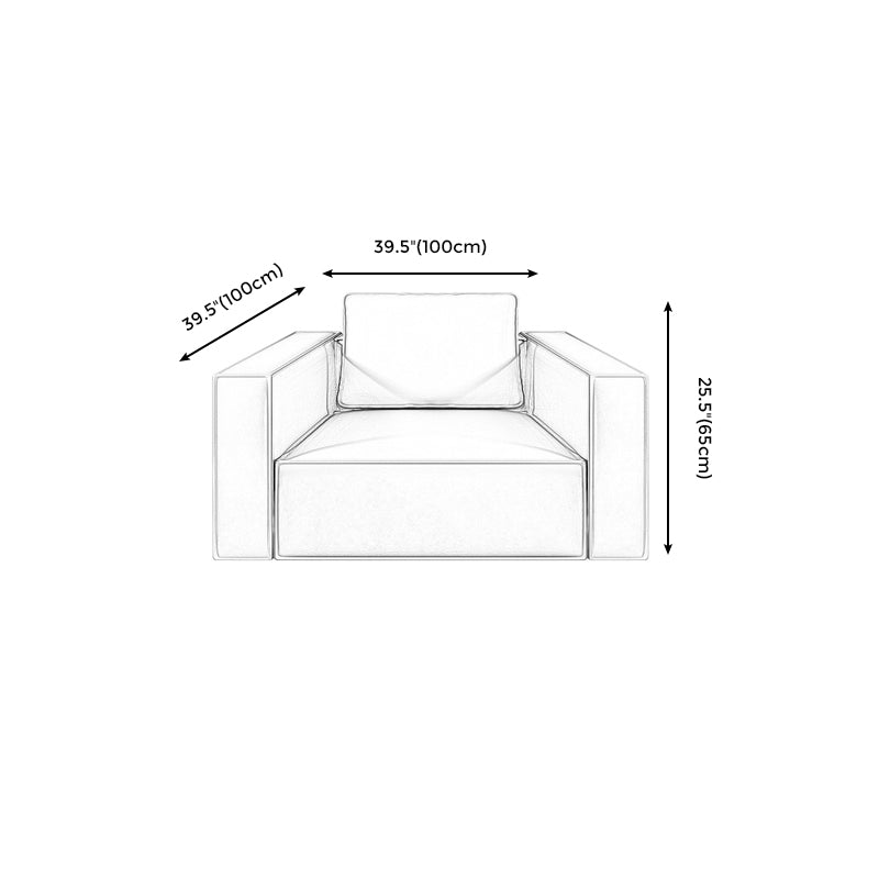 Stain-Resistant Stationary Faux Leather Sofa Living Room Square Arm Couch Clearhalo 'furn' 'furn_sofas' 'Furniture' 'furniture_sofas' 'Living Room Furniture' 'Sofa' 'sofas' 4883047