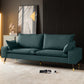 Mid-Century Modern Square Arm Sofa Pillow Back Couch for Living Room Blackish Green Memory Foam Clearhalo 'furn' 'furn_sofas' 'Furniture' 'furniture_sofas' 'Living Room Furniture' 'Sofa' 'sofas' 4883061