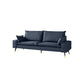 Mid-Century Modern Square Arm Sofa Pillow Back Couch for Living Room 65"L x 29.5"W x 31.5"H Navy Memory Foam Clearhalo 'furn' 'furn_sofas' 'Furniture' 'furniture_sofas' 'Living Room Furniture' 'Sofa' 'sofas' 4883063
