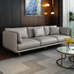 Contemporary Sofa with 3 Pillows Suare Arm Couch for Living Room Light Gray Clearhalo 'furn' 'furn_sofas' 'Furniture' 'furniture_sofas' 'Living Room Furniture' 'Sofa' 'sofas' 4883072