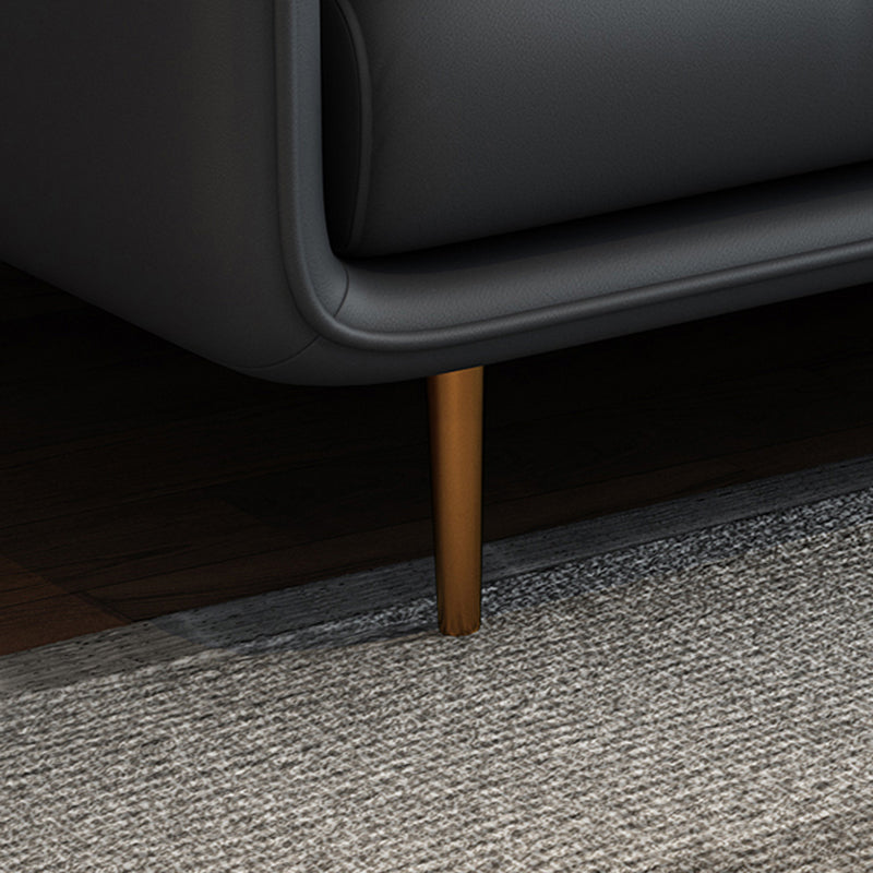 Contemporary Sofa with 3 Pillows Suare Arm Couch for Living Room Clearhalo 'furn' 'furn_sofas' 'Furniture' 'furniture_sofas' 'Living Room Furniture' 'Sofa' 'sofas' 4883078