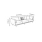 Contemporary Sofa with 3 Pillows Suare Arm Couch for Living Room Clearhalo 'furn' 'furn_sofas' 'Furniture' 'furniture_sofas' 'Living Room Furniture' 'Sofa' 'sofas' 4883080