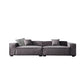 Stationary Stain-Resistant Faux Leather Sofa Living Room Gray Cushions Settee Clearhalo 'furn' 'furn_sofas' 'Furniture' 'furniture_sofas' 'Living Room Furniture' 'Sofa' 'sofas' 4883086