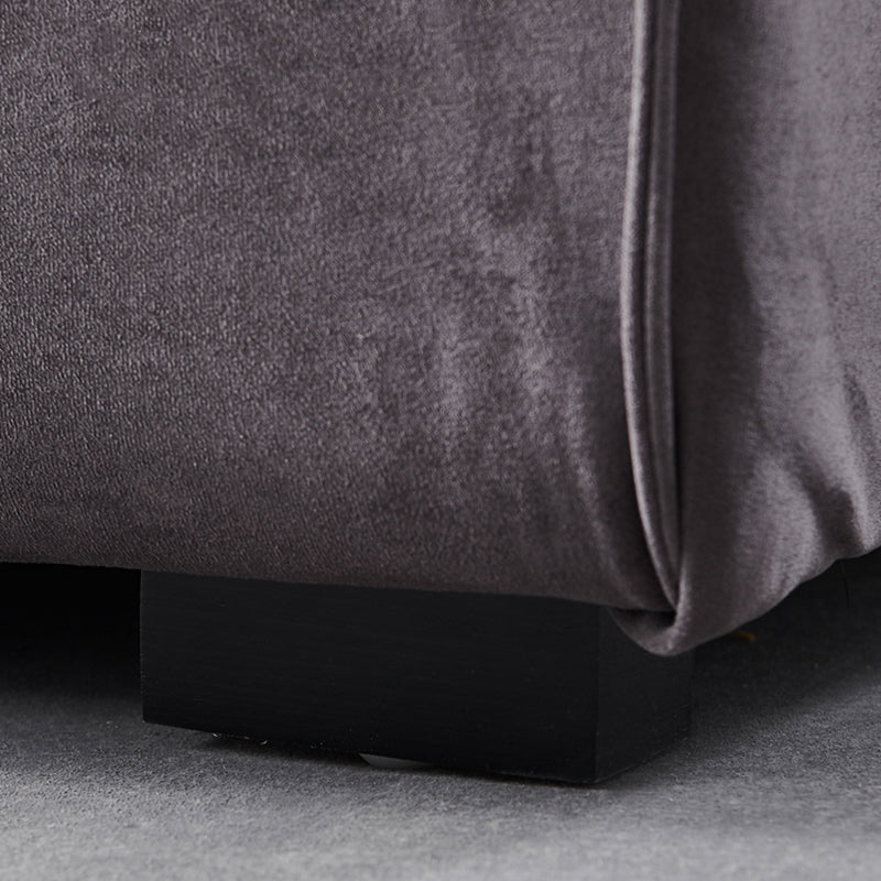 Stationary Stain-Resistant Faux Leather Sofa Living Room Gray Cushions Settee Clearhalo 'furn' 'furn_sofas' 'Furniture' 'furniture_sofas' 'Living Room Furniture' 'Sofa' 'sofas' 4883088