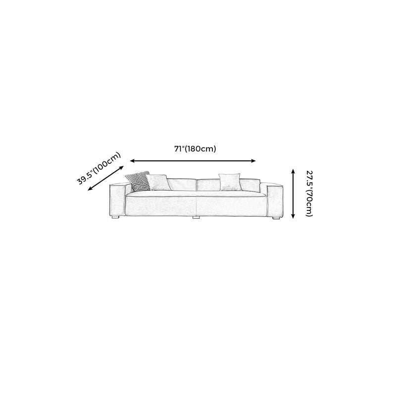 Stationary Stain-Resistant Faux Leather Sofa Living Room Gray Cushions Settee Clearhalo 'furn' 'furn_sofas' 'Furniture' 'furniture_sofas' 'Living Room Furniture' 'Sofa' 'sofas' 4883092
