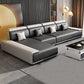132"L Modern 5-Seat Sectional Fabric Cushion Back Sofa and Chaise Grey Beige Latex Clearhalo 'furn' 'furn_sectionals' 'Furniture' 'furniture_sectionals' 'Living Room Furniture' 'Sectionals' 4883111