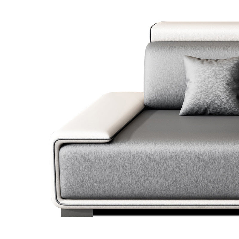 132"L Modern 5-Seat Sectional Fabric Cushion Back Sofa and Chaise Clearhalo 'furn' 'furn_sectionals' 'Furniture' 'furniture_sectionals' 'Living Room Furniture' 'Sectionals' 4883117