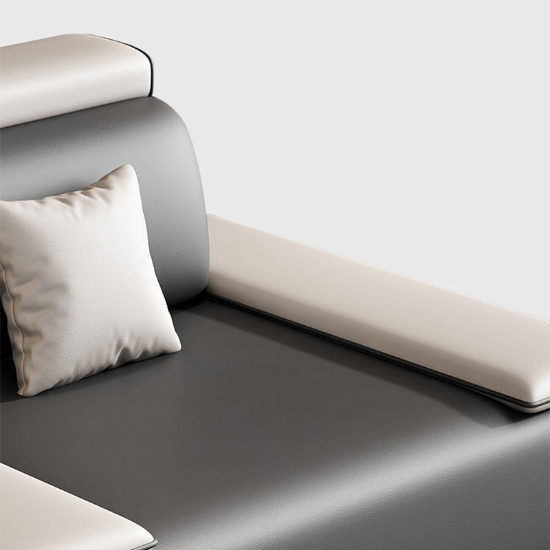 132"L Modern 5-Seat Sectional Fabric Cushion Back Sofa and Chaise Clearhalo 'furn' 'furn_sectionals' 'Furniture' 'furniture_sectionals' 'Living Room Furniture' 'Sectionals' 4883119