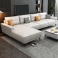 Modern Pillow Top Arm Sectional 35.43"High Cushion Back Sofa and Chaise 132"L x 69"W x 35"H Off-White Clearhalo 'furn' 'furn_sectionals' 'Furniture' 'furniture_sectionals' 'Living Room Furniture' 'Sectionals' 4883153