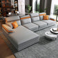 118.11"L x 66.93"W x 37.4"H Modern Fabric Sectional Cushion Back Sofa and Chaise Orange Light Grey Left Latex Clearhalo 'furn' 'furn_sectionals' 'Furniture' 'furniture_sectionals' 'Living Room Furniture' 'Sectionals' 4883182