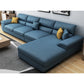 Modern Removable Cushions Sectionals 37.4"H Pillow Top Arm Sofa with 4 Pillows Ocean Blue Sponge Clearhalo 'furn' 'furn_sectionals' 'Furniture' 'furniture_sectionals' 'Living Room Furniture' 'Sectionals' 4883196