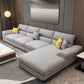 Modern Removable Cushions Sectionals 37.4"H Pillow Top Arm Sofa with 4 Pillows Light Gray Clearhalo 'furn' 'furn_sectionals' 'Furniture' 'furniture_sectionals' 'Living Room Furniture' 'Sectionals' 4883200
