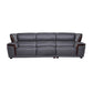 Genuine Leather Sectional Grey Cushion Back Sofa and Chaise for Living Room 115"L x 39"W x 35"H Horizontal Clearhalo 'furn' 'furn_sectionals' 'Furniture' 'furniture_sectionals' 'Living Room Furniture' 'Sectionals' 4883225