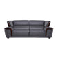 Genuine Leather Sectional Grey Cushion Back Sofa and Chaise for Living Room 83"L x 39.5"W x 35.5"H Horizontal Clearhalo 'furn' 'furn_sectionals' 'Furniture' 'furniture_sectionals' 'Living Room Furniture' 'Sectionals' 4883226