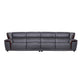 Genuine Leather Sectional Grey Cushion Back Sofa and Chaise for Living Room 145"L x 39"W x 35"H Horizontal Clearhalo 'furn' 'furn_sectionals' 'Furniture' 'furniture_sectionals' 'Living Room Furniture' 'Sectionals' 4883228