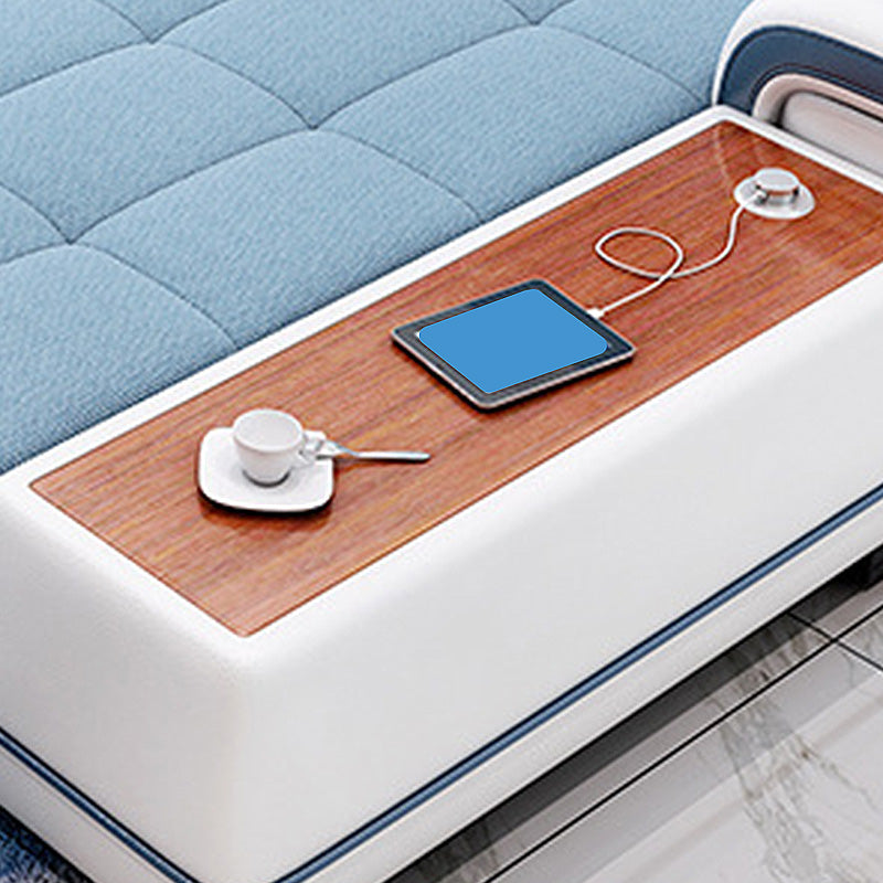 Faux Leather/Fabric Sectional Cushion Back Sofa and Chaise for Living Room Clearhalo 'furn' 'furn_sectionals' 'Furniture' 'furniture_sectionals' 'Living Room Furniture' 'Sectionals' 4883265