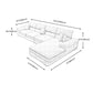Contemporary L-Shape Modular Sectional Pillow Back Cushion Sofa and Chaise for Apartment Clearhalo 'Furniture' 'furniture_sectionals' 'Living Room Furniture' 'Sectionals' 4883317