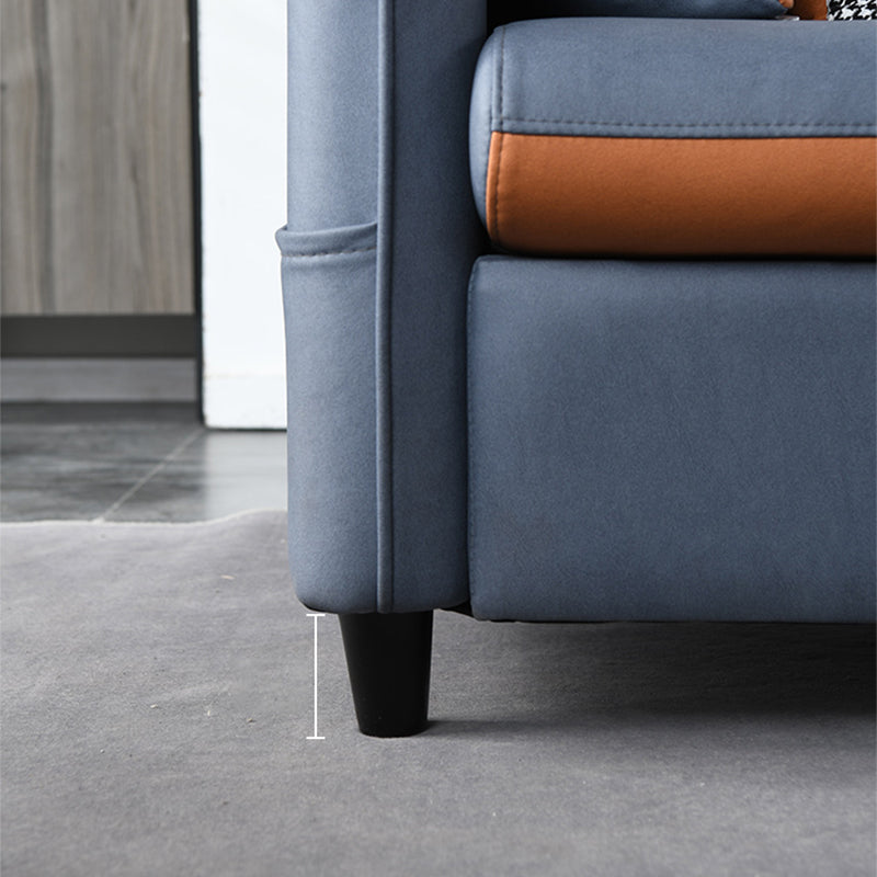 102.36"L x 62.99"W x 29.53"H Modern 4-Seat Cushion Back Sofa Track Arm Sectional Clearhalo 'furn' 'furn_sectionals' 'Furniture' 'furniture_sectionals' 'Living Room Furniture' 'Sectionals' 4883428