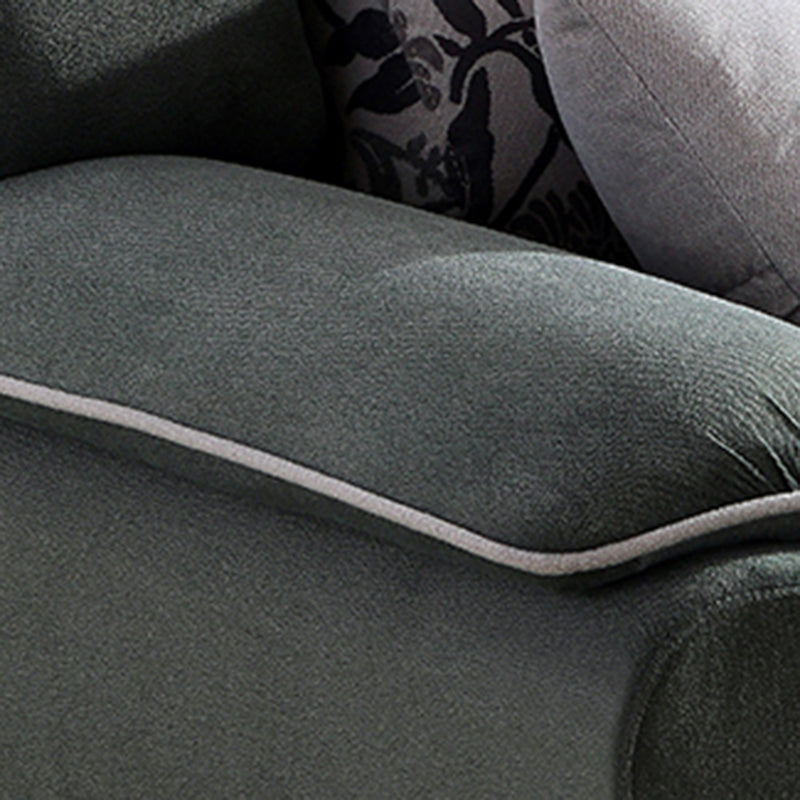 Contemporary Left Hand Facing Sectional 4-Seater Sofa with Pillow Back Cushions Clearhalo 'furn' 'furn_sectionals' 'Furniture' 'furniture_sectionals' 'Living Room Furniture' 'Sectionals' 4883442