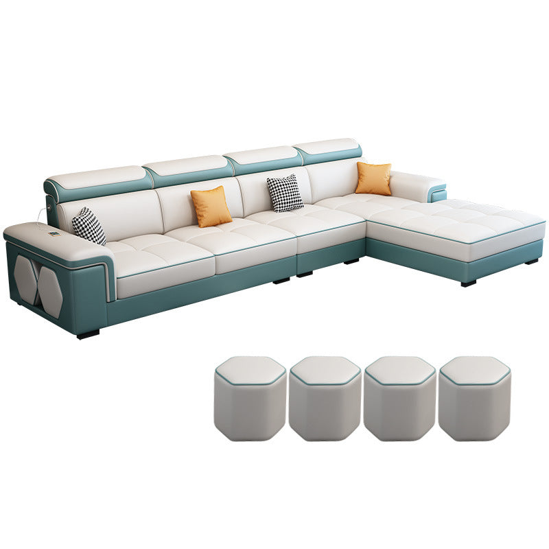 Contemporary L-shape Sectional Right Hand Facing Sofa and Chaise for Living Room Clearhalo 'Furniture' 'furniture_sectionals' 'Living Room Furniture' 'Sectionals' 4883474