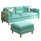 Linen Blend High Back Sofa Square Arm Slipcovered Sectional with Storag 71"L x 54"W x 31"H Mint Green Clearhalo 'furn' 'furn_sectionals' 'Furniture' 'furniture_sectionals' 'Living Room Furniture' 'Sectionals' 4883491