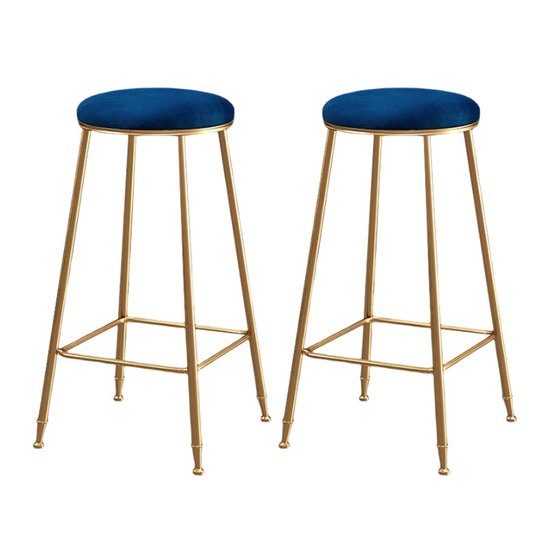 Minimalist Design Stackable Stools for Home Use Backless Barstool with Cushion Blue 2 Piece Set Clearhalo 'Bar Furniture' 'Bar Stools' 'bar_stools' 'furn' 'furn_bar_stools' 'Furniture' 'furniture_bar_stools' 'Kitchen & Dining Furniture' 4886938