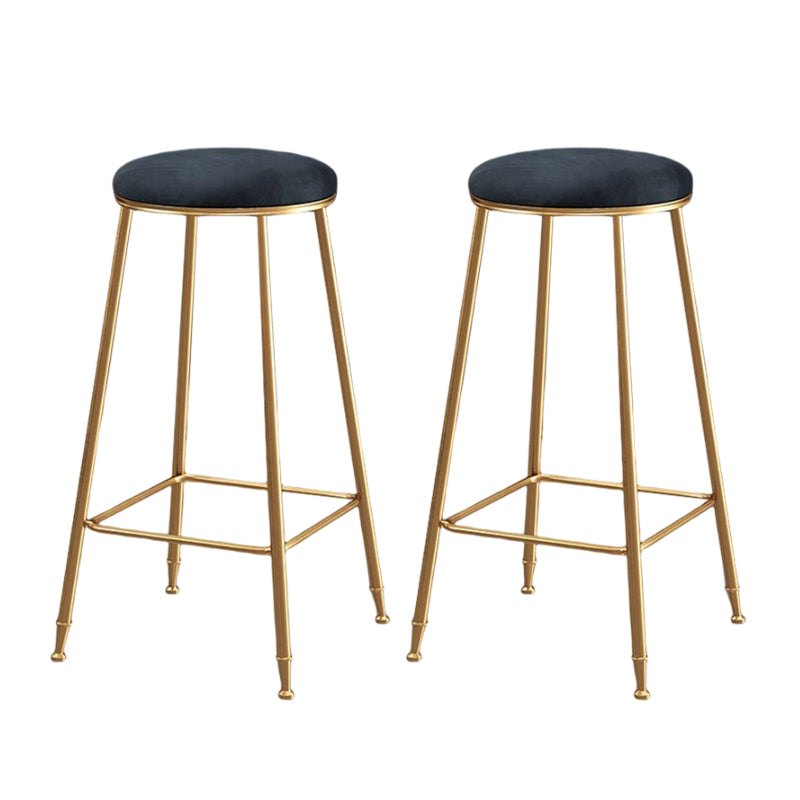 Minimalist Design Stackable Stools for Home Use Backless Barstool with Cushion Black 2 Piece Set Clearhalo 'Bar Furniture' 'Bar Stools' 'bar_stools' 'furn' 'furn_bar_stools' 'Furniture' 'furniture_bar_stools' 'Kitchen & Dining Furniture' 4886941